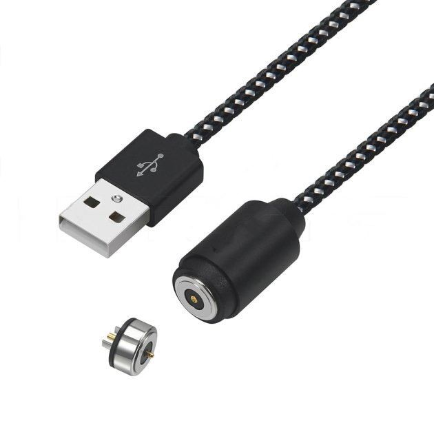 Round Magnetic Pogo Pin Charging Braided Cable