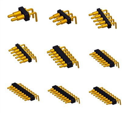 Прямий кутовий роз’єм Pogo Pin