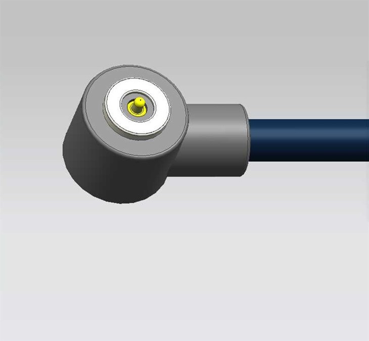 Одинарний-PIN-круглий право{1}}магнітний кабель